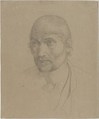 Head of a Bearded Man, Johann Friedrich Overbeck (German, Lübeck 1789–1869 Rome), Black chalk