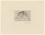 At the River's Shore, Couple on the Grass, Pablo Picasso  Spanish, Drypoint