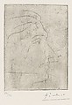 Profile I, Pablo Picasso  Spanish, Drypoint