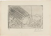 Reclining Nude Woman, Pablo Picasso  Spanish, Etching and drypoint