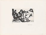 Cavalier Visiting a Girl with Célestine and a Little Dog, from 347 Suite, Pablo Picasso  Spanish, Sugar-lift aquatint