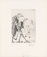 Fat Courtesan Greeted by Three Gentlemen, from 347 Suite, Pablo Picasso  Spanish, Etching