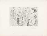 A Buffoon and Dwarf, Roman and Old Man before a Dancing Odalisque, from 347 Suite, Pablo Picasso  Spanish, Etching