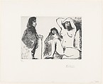 Visitor and his Dog at the Home of a Young Woman and Célestine, from 347 Suite, Pablo Picasso  Spanish, Sugar-lift aquatint