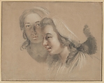 Marie Gabrielle Capet and Marie Marguerite Carreaux de Rosemond, Adélaïde Labille-Guiard (French, Paris 1749–1803 Paris), Black chalk with stumping, red and white chalks on beige paper