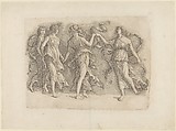 Four Dancing Muses, Gian Marco Cavalli (Italian, ca. 1454–after 1508, activity documented 1475–1508), Engraving