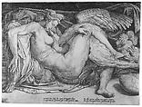 Leda and the Swan, Cornelis Bos (Netherlandish, Hertogenbosch ca. 1510?–before 1556 Groningen), Engraving