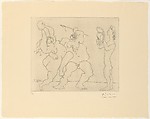 Bacchanal with Young Man in a Mask, Pablo Picasso  Spanish, Etching
