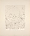 At the Circus: Group with Female Rider and Clown, from 347 Suite, Pablo Picasso  Spanish, Etching