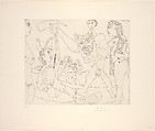 Gladiators' Spectacle, from 347 Suite, Pablo Picasso Spanish, Etching