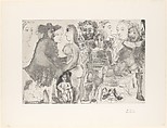 A Muskateer Seated at the Table with a Young Boy Recalling his Life, from 347 Suite, Pablo Picasso Spanish, Aquatint