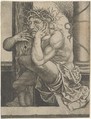 Christ as the Man of Sorrows, Frans Crabbe van Espleghem Netherlandish, Engraving and etching