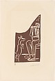 Flutist and Performing Goat, Pablo Picasso  Spanish, Linoleum cut