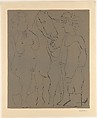 Standing Picador with his Horse and a Woman, Pablo Picasso  Spanish, Linoleum cut
