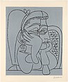 Jacqueline Leaning on Her Elbows, Pablo Picasso  Spanish, Linoleum cut