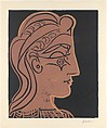Head of a Woman in Profile, Pablo Picasso  Spanish, Linoleum cut