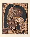 Jacqueline with a Necklace Leaning on Her Elbow, Pablo Picasso  Spanish, Linoleum cut