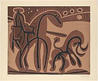 Picador and Bull, Pablo Picasso  Spanish, Linoleum cut