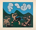 Fauns and Goat, Pablo Picasso  Spanish, Linoleum cut