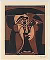 Jacqueline in a Black Hat, Pablo Picasso Spanish, Linoleum cut