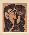 Portrait of Jacqueline Full Face I, Pablo Picasso  Spanish, Linoleum cut