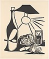 Still Life with a Snack II, Pablo Picasso  Spanish, Linoleum cut