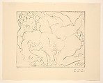 Minotaur Raping a Woman, Pablo Picasso (Spanish, Malaga 1881–1973 Mougins, France), Drypoint