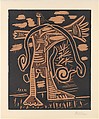 The Old Jester, Pablo Picasso  Spanish, Linoleum cut