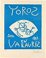 Bulls in Vallauris 1957, Pablo Picasso  Spanish, Linoleum cut
