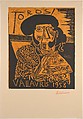 Bulls in Vallarius 1958, Pablo Picasso  Spanish, Linoleum cut