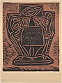 Cermaics Exhibition, Vallauris 1959, Pablo Picasso  Spanish, Linoleum cut