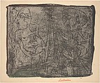 Painter and Model in an Armchair, Pablo Picasso Spanish, Linoleum cut; first state of two