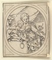 The Virgin and Child with the Chirst Child blessing the young John the Baptist, Bartolomeo Coriolano  Italian, Woodcut; unfinished proof, state b (Takahatake)