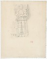 Tomb Effigies: A Man in a Suit of Armor beside a Child, Eugène Delacroix (French, Charenton-Saint-Maurice 1798–1863 Paris), Graphite