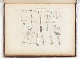 Anatomie du gladiateur combattant applicable aux beaux arts, ou Traité des os, des muscles, du mécanisme de mouvemens, de proportions et des caractères du corps humain (Anatomy of the Fighting Gladiator), Paris (Salvage), 1812, Written and illustrated and published by Jean-Galbert Salvage (French, 1770–1813), Folio volume (74 pp.) illustrated with 22 engravings printed in black and red ink; bound in red boards; red leather spine with gold-stamped ornament
