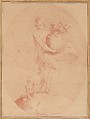 The Sense of Smell, Edme Bouchardon (French, Chaumont 1698–1762 Paris), Red chalk; counterproof
