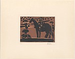 Picador Entering the Arena, Pablo Picasso (Spanish, Malaga 1881–1973 Mougins, France), Linoleum cut