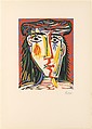 Jacqueline with a Straw Hat, Pablo Picasso  Spanish, Linoleum cut