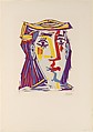Jacqueline in a Mulitcolored Straw Hat, Pablo Picasso  Spanish, Linoleum cut