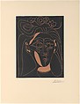 Jacqueline with a Flowered Hat I, Pablo Picasso  Spanish, Linoleum cut