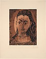 Jacqueline in a Printed Dress, Pablo Picasso  Spanish, Linoleum cut
