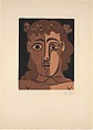 Young Man with a Crown of Leaves, Pablo Picasso  Spanish, Linoleum cut