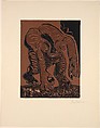 Nude Woman Picking Flowers, Pablo Picasso  Spanish, Linoleum cut