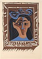 Jacqueline with a Flowered Hat II, Pablo Picasso  Spanish, Linoleum cut