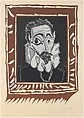 Man with a Ruff, Pablo Picasso Spanish, Linoleum cut