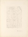 Two Sculptured Men, from the Vollard Suite, Pablo Picasso (Spanish, Malaga 1881–1973 Mougins, France), Etching