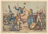 A Touch on the Times, Thomas Rowlandson British, Hand-colored etching