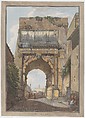 Arch of Titus, Giovanni Volpato  Italian, Etching, with watercolor and gouache