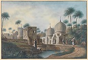 Tombs of Great Arab Saints to be seen in the Neighborhood of Rosetta, Egypt, Luigi Mayer Italian, Watercolour and bodycolor, over graphite