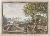 Villa Pamphili, Giovanni Volpato  Italian, Etching, with watercolor and gouache
